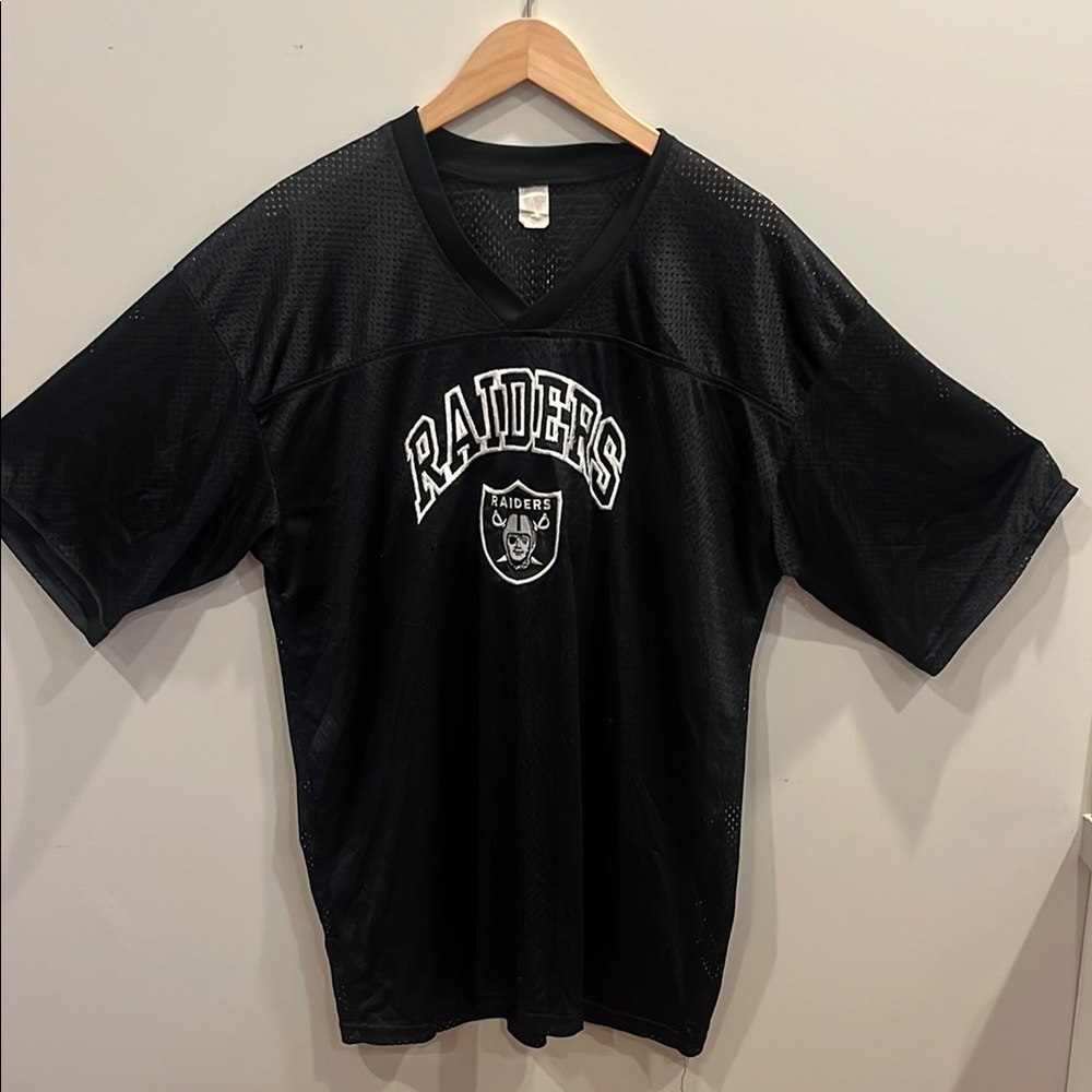 Vintage Black Oakland Raiders Mesh Jersey Made in USA